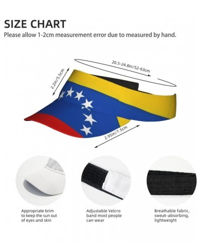 Flag of Venezuela Sunshade Empty top hat, Breathable, Velcro Adjustable Cap, with Sweatband, no Blocking Sight, Tennis Ball C...