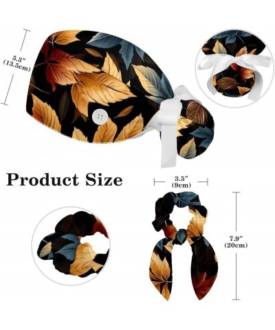 Thanksgiving Leaves Bouffant Caps Ponytail Scrub Cap Gourd Shaped Working Hat Bunny Ear Bow Hair Ties Color 6 $11.39 Skullies...