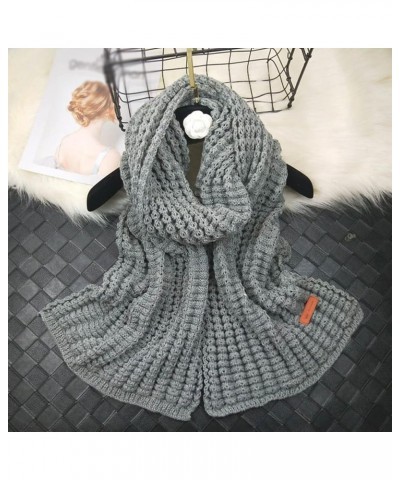 Winter Scarves for Women Multi Colored Kint Scarf Feel Pashmina Shawls Wraps Elasticity Light Scarf Warm Scarves Grey $8.75 S...