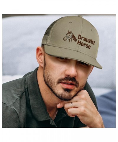 Custom Trucker Hat Baseball Cap Draught Horse Horses Pony Cotton Equestrian Dad Hats for Men & Women Grey Design Only $18.28 ...