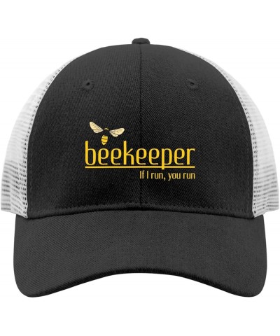 Beekeeper If I Run You Run Hats for Women Baseball Caps Soft Washed Workout hat Adjustable Allblack $11.66 Baseball Caps