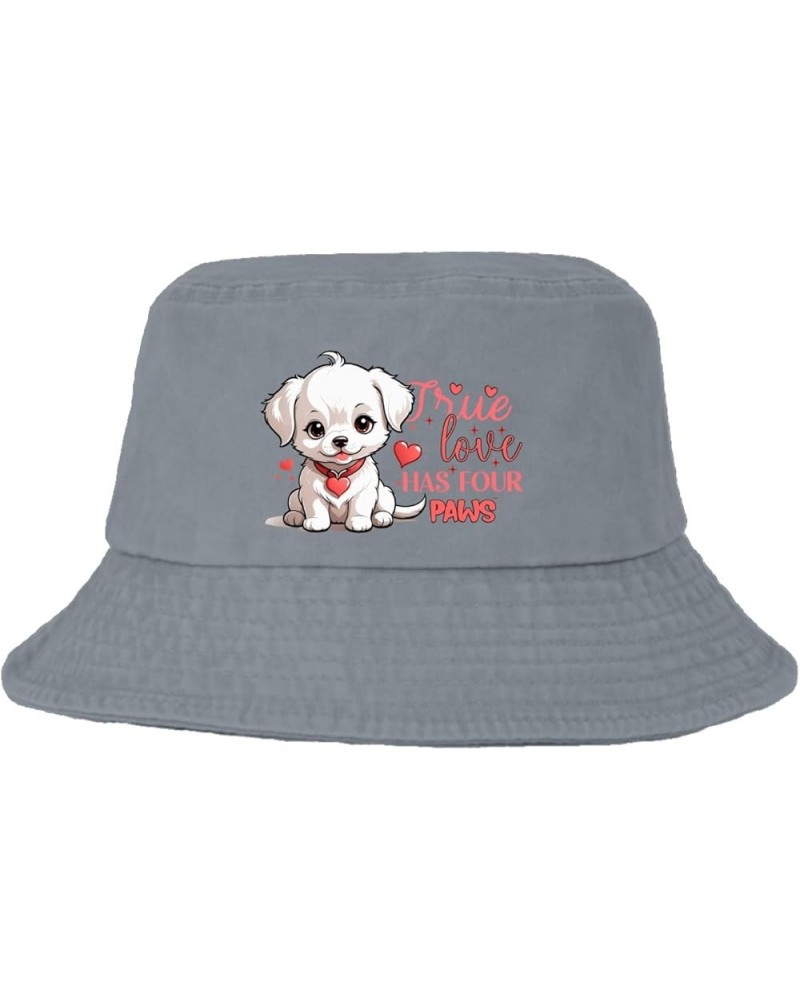 True Love Had Four Paws Bucket Hat Bucket Hats Packable Mens Hats for Camping Accessories for Hiking Must Light Grey $11.42 B...