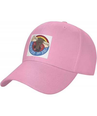 Juneteenth Day African American Baseball Cap Sun Hat Dad Hat Trucker Hat Sport Cap for Men Women Pink-93 $10.09 Baseball Caps