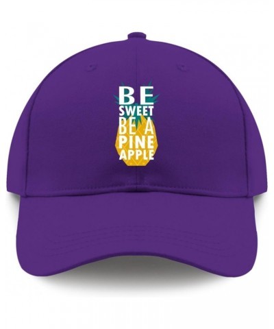 be Sweets be a Pineapple Trucker hat Women's hat Men hat Gifts for Men+Beach Hats Purple $9.22 Sun Hats