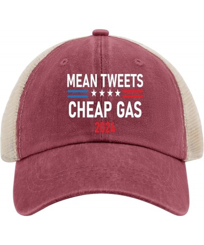 Mean Tweets Cheap Gas 2024 Sun Hat Women Hats AllBlack Hat for Men Gifts for Boyfriends Beach Hats Deep Rose $9.50 Sun Hats