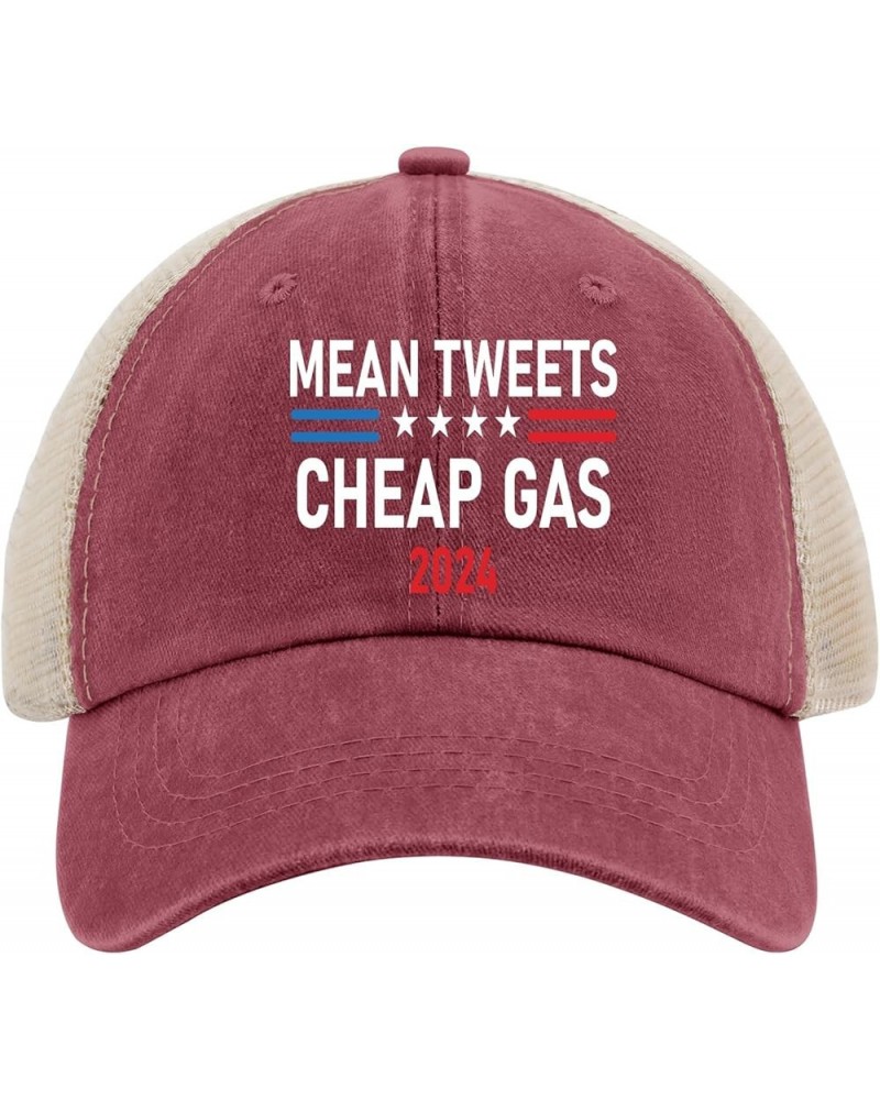 Mean Tweets Cheap Gas 2024 Sun Hat Women Hats AllBlack Hat for Men Gifts for Boyfriends Beach Hats Deep Rose $9.50 Sun Hats