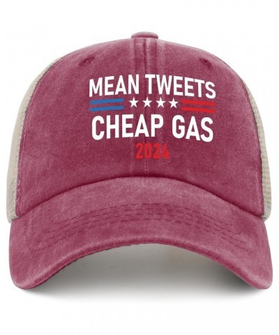 Mean Tweets Cheap Gas 2024 Sun Hat Women Hats AllBlack Hat for Men Gifts for Boyfriends Beach Hats Deep Rose $9.50 Sun Hats