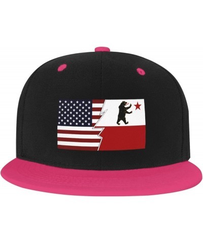 Ripped Style American and Storm Bear Flag Baseball Cap for Men Women Snapback Hat Adjustable Flat Bill Hats Pink $13.10 Baseb...