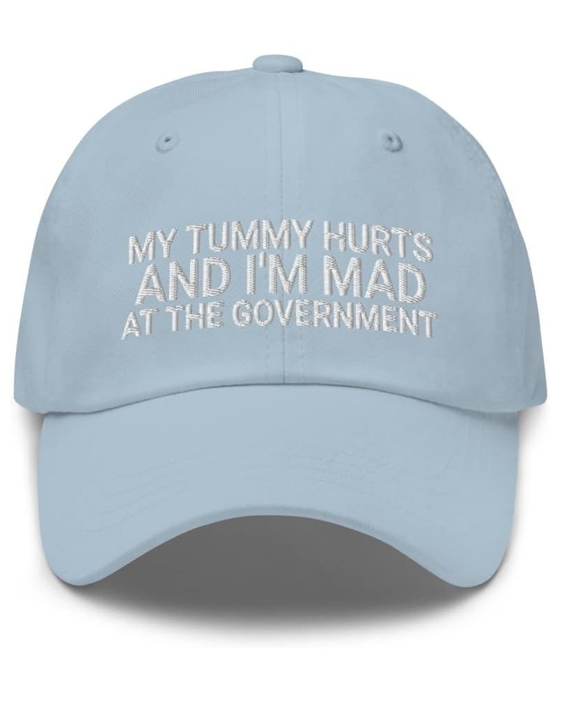 My Tummy Hurts and I'm Mad at The Government, Democrat Gift, Political, Reproductive Rights, Funny Dad Hat Light Blue $15.31 ...