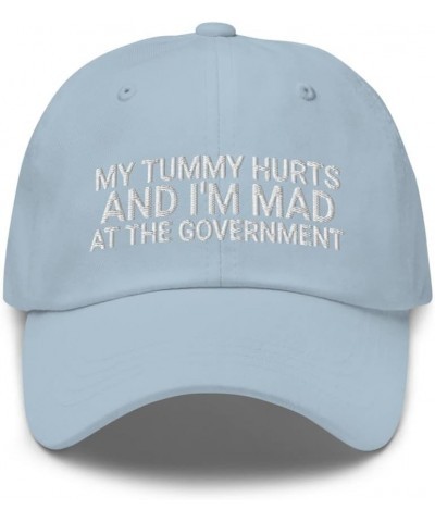 My Tummy Hurts and I'm Mad at The Government, Democrat Gift, Political, Reproductive Rights, Funny Dad Hat Light Blue $15.31 ...