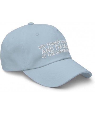 My Tummy Hurts and I'm Mad at The Government, Democrat Gift, Political, Reproductive Rights, Funny Dad Hat Light Blue $15.31 ...