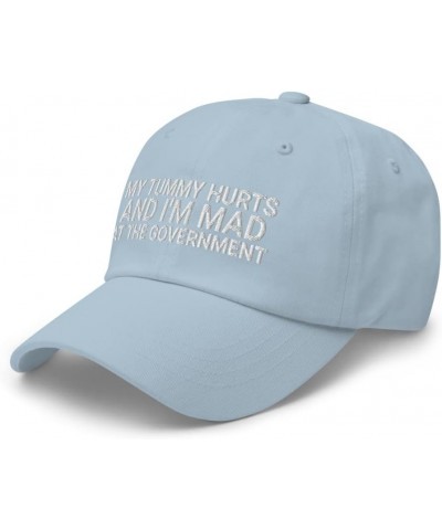 My Tummy Hurts and I'm Mad at The Government, Democrat Gift, Political, Reproductive Rights, Funny Dad Hat Light Blue $15.31 ...