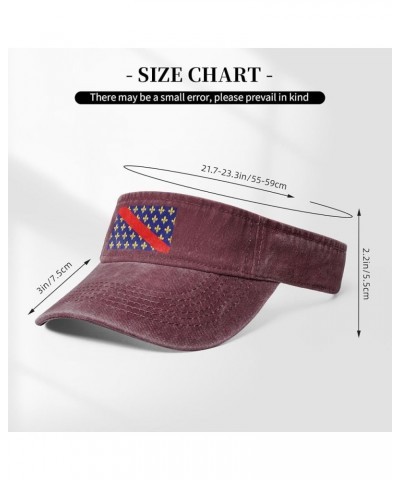 Flag of Bourbonnais Sun Hat Sun Visor Hats for Women Men Baseball Cap Golf Hats Red $9.70 Visors