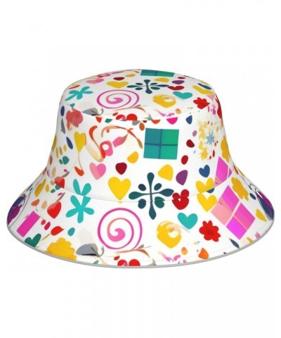 Happy Birthday Background Fisherman's Hat, Summer Foldable Sun Hat,&* Men's and Women's Sun Hat, Suitable for Beach, Camping,...