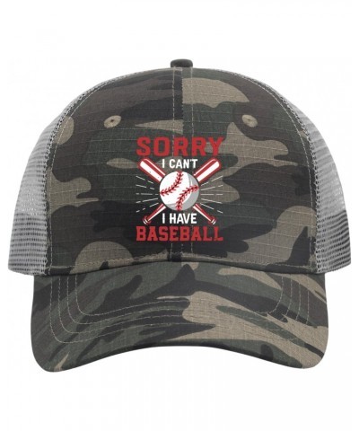 Sorry I Can't I Have Baseball Golf hat Women's hat AllBlack Gifts for Son Hiking Caps $10.06 Baseball Caps