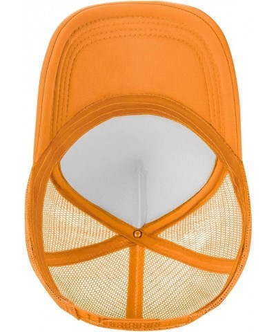 Rollins College Trucker Hats for Both Men and Women - Mesh Baseball Snapback Hats Orange $10.28 Baseball Caps