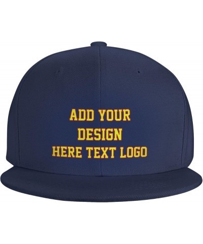 Custom Hats Personalized Hat Add Image Text Logo to Design Your Own Hat Navy Blue $8.84 Baseball Caps