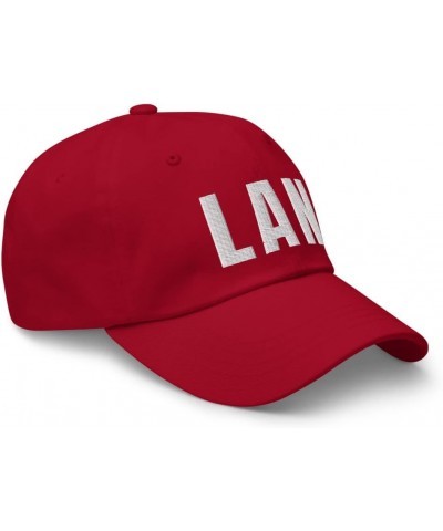 Airport Code LAN Hat Lansing Michigan MI Dad Cap Embroidered Dad Hat Baseball Cap Cranberry $21.79 Baseball Caps