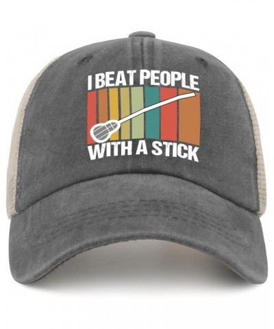 I Beat People with A Stick Hat Women Cap AllBlack Womens Beach Hat Gifts for Men Beach Hats Gray02 $12.16 Sun Hats