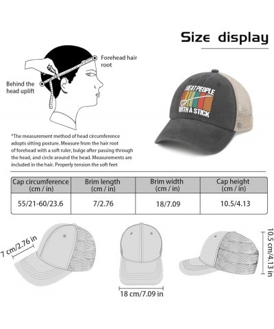 I Beat People with A Stick Hat Women Cap AllBlack Womens Beach Hat Gifts for Men Beach Hats Gray02 $12.16 Sun Hats