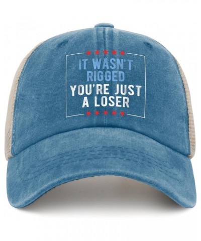 Vote Hat It Wasn't Rigged You're Just A Loser Hats for Womens Mens AllBlack Golf Hats Funny Hat Custom Lake Blue $9.42 Sun Hats