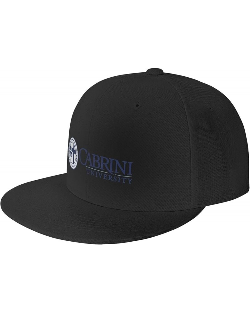 Cabrini University Logo Hats for Men Flat Bill Fitted Caps Hiphop Rap Adjustable Baseball Trucker Dad Hat Black $17.86 Baseba...