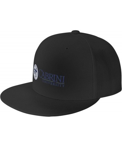 Cabrini University Logo Hats for Men Flat Bill Fitted Caps Hiphop Rap Adjustable Baseball Trucker Dad Hat Black $17.86 Baseba...