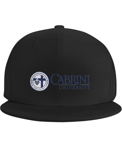 Cabrini University Logo Hats for Men Flat Bill Fitted Caps Hiphop Rap Adjustable Baseball Trucker Dad Hat Black $17.86 Baseba...