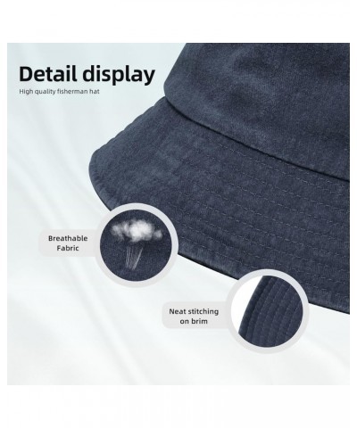 Funny Pickleball Hair Don't Care Denim Cowboy Hat Packable Bucket Sun Hat for Women Men Summer Fisherman Cap Navy Blue $10.12...