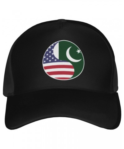 Yin Yang Flag Combination of America and Pakistan Baseball Cap Men's and Women's Baseball Hat Adjustable Casual Outdoor Breat...