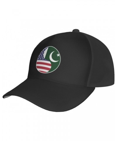 Yin Yang Flag Combination of America and Pakistan Baseball Cap Men's and Women's Baseball Hat Adjustable Casual Outdoor Breat...