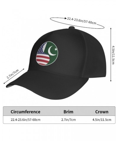 Yin Yang Flag Combination of America and Pakistan Baseball Cap Men's and Women's Baseball Hat Adjustable Casual Outdoor Breat...