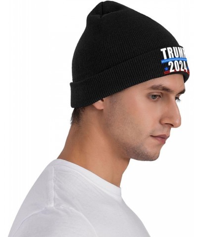 Trump 2024 1 Knit Winter Cap Cozy Winter Essential Ultimate Warmth Men Women Black $11.69 Skullies & Beanies