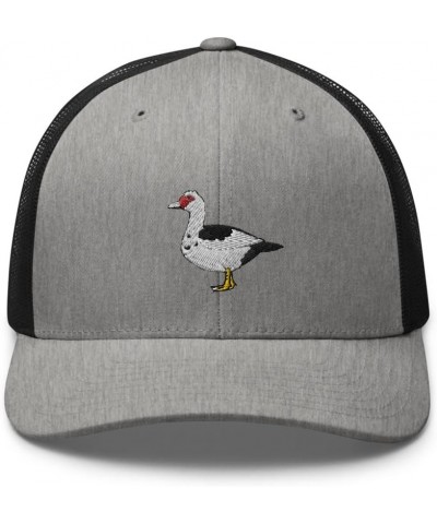 Muscovy Duck Trucker hat, Embroidered Unisex hat, Muscovy Duck Gifts, for Duck Lovers, Birthday Heather/ Black $15.38 Basebal...