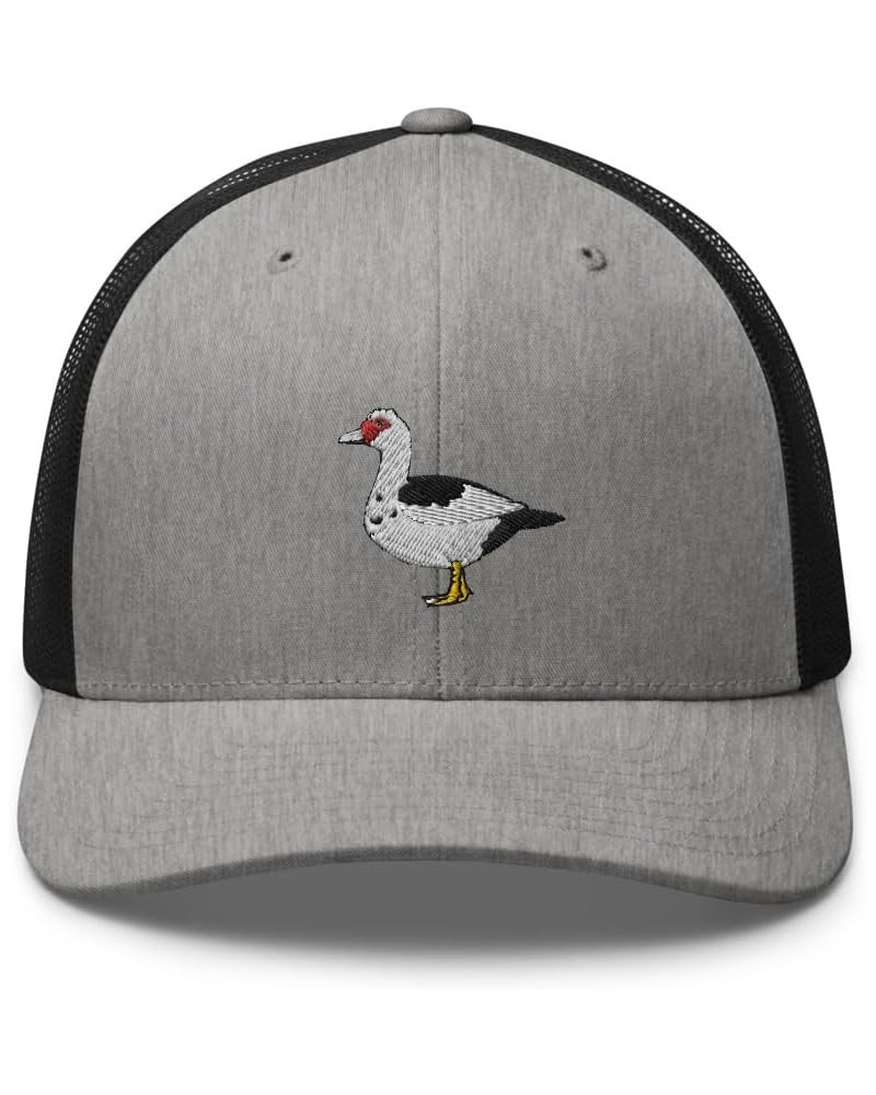 Muscovy Duck Trucker hat, Embroidered Unisex hat, Muscovy Duck Gifts, for Duck Lovers, Birthday Heather/ Black $15.38 Basebal...