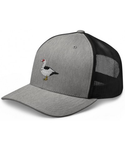 Muscovy Duck Trucker hat, Embroidered Unisex hat, Muscovy Duck Gifts, for Duck Lovers, Birthday Heather/ Black $15.38 Basebal...