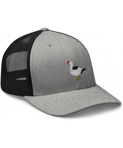 Muscovy Duck Trucker hat, Embroidered Unisex hat, Muscovy Duck Gifts, for Duck Lovers, Birthday Heather/ Black $15.38 Basebal...