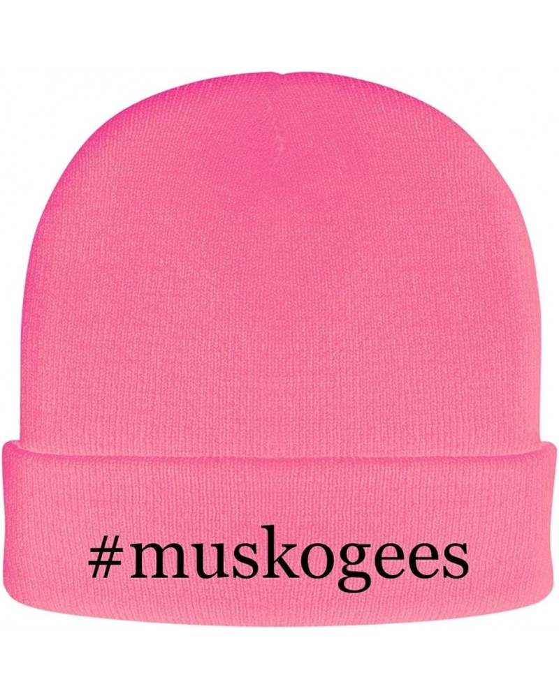 Muskogees - Hashtag Soft Adult Beanie Cap Pink $19.45 Skullies & Beanies