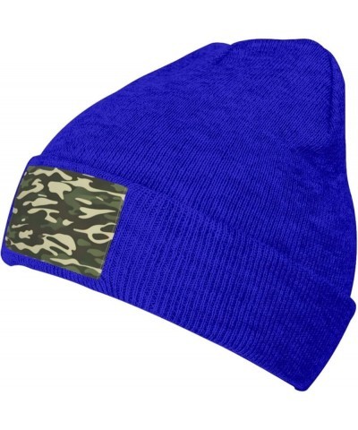 Black Warm Knit Hat Hardwoods Green Camo Pattern Soft Good Elasticity Suitable for Daily and Outdoor Sports Blue $11.40 Skull...