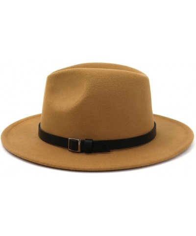 Vintage Wide Brim Jazz Cap Wool Felt Fedora Party Wedding Panama Hats for Women Men Army Gn $16.20 Fedoras