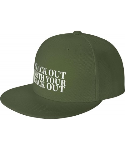 Blackwith Your RackHat Baseball Cap Workout Hats with Adjustable Strap Moss Green $11.08 Baseball Caps