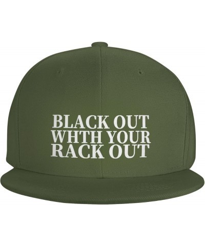 Blackwith Your RackHat Baseball Cap Workout Hats with Adjustable Strap Moss Green $11.08 Baseball Caps