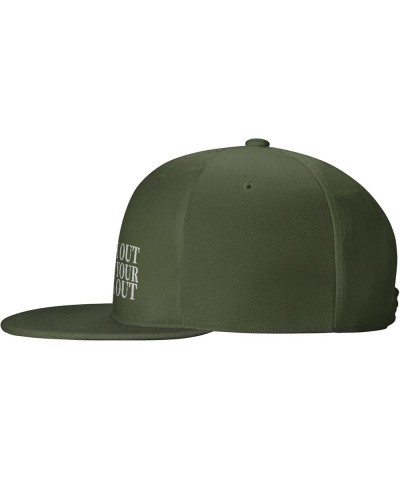 Blackwith Your RackHat Baseball Cap Workout Hats with Adjustable Strap Moss Green $11.08 Baseball Caps