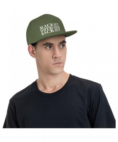 Blackwith Your RackHat Baseball Cap Workout Hats with Adjustable Strap Moss Green $11.08 Baseball Caps