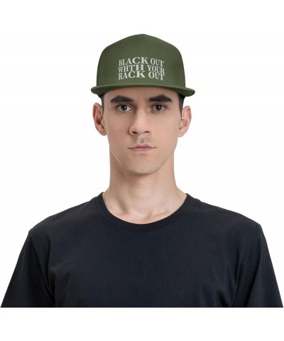 Blackwith Your RackHat Baseball Cap Workout Hats with Adjustable Strap Moss Green $11.08 Baseball Caps