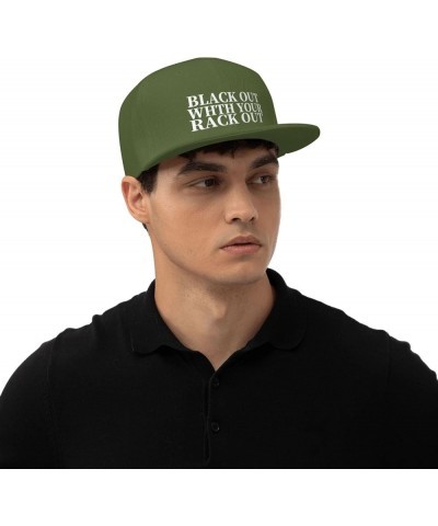 Blackwith Your RackHat Baseball Cap Workout Hats with Adjustable Strap Moss Green $11.08 Baseball Caps