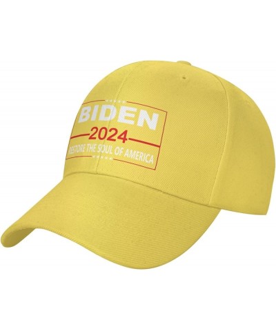 Biden 2024 Hat Restore The Soul of America Hat Joe Biden Kamala Harris Hat Pro Biden Hat Baseball Cap Dad Trucker Yellow $10....