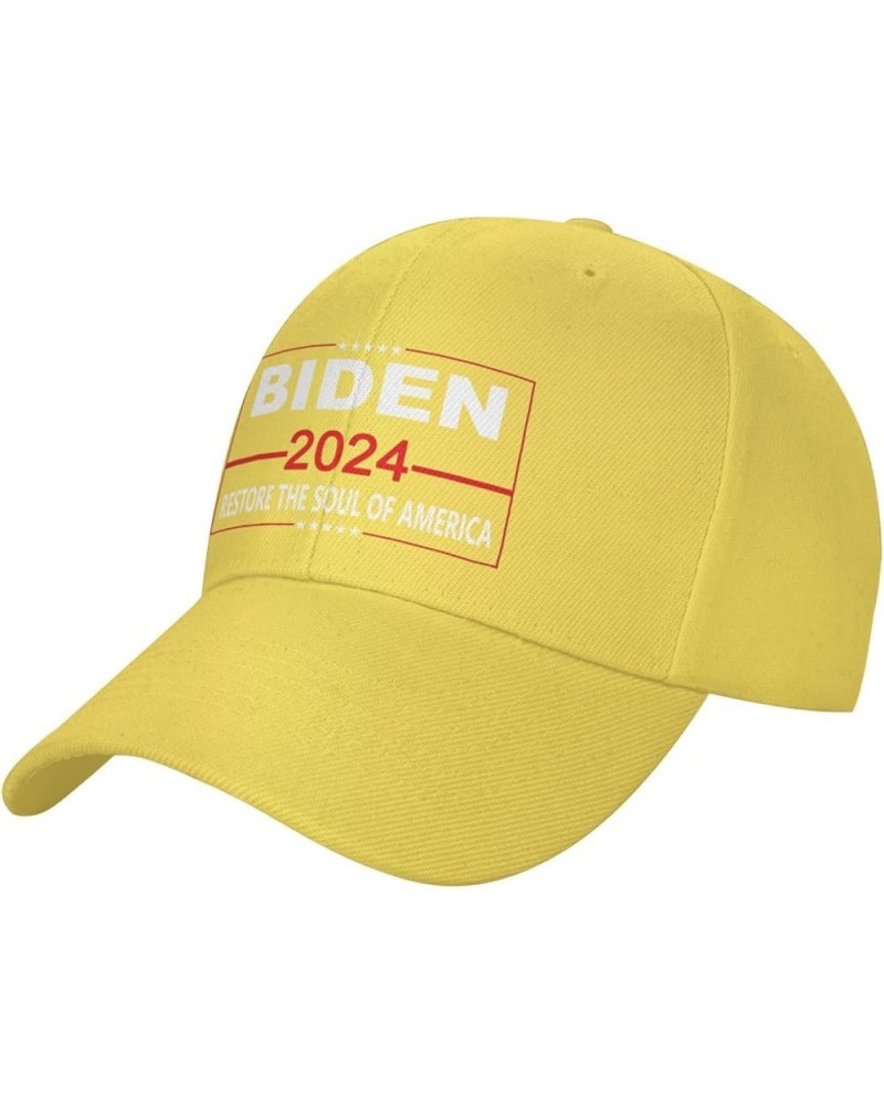 Biden 2024 Hat Restore The Soul of America Hat Joe Biden Kamala Harris Hat Pro Biden Hat Baseball Cap Dad Trucker Yellow $10....