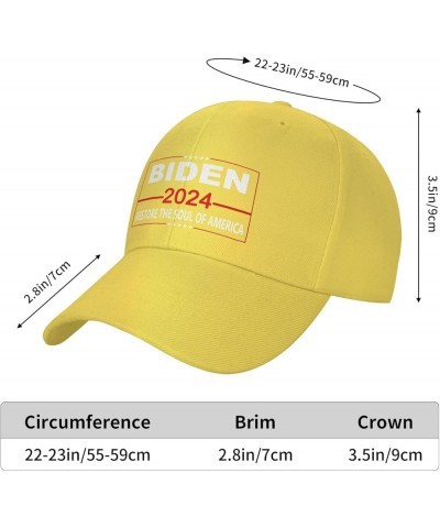 Biden 2024 Hat Restore The Soul of America Hat Joe Biden Kamala Harris Hat Pro Biden Hat Baseball Cap Dad Trucker Yellow $10....