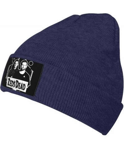 Zeds Music and Dead Beanie Hat Unisex Knit Soft Cuffed Hat Slouchy Striped Skull Cap Warm Plain Hat Black Navy Blue $14.74 Sk...